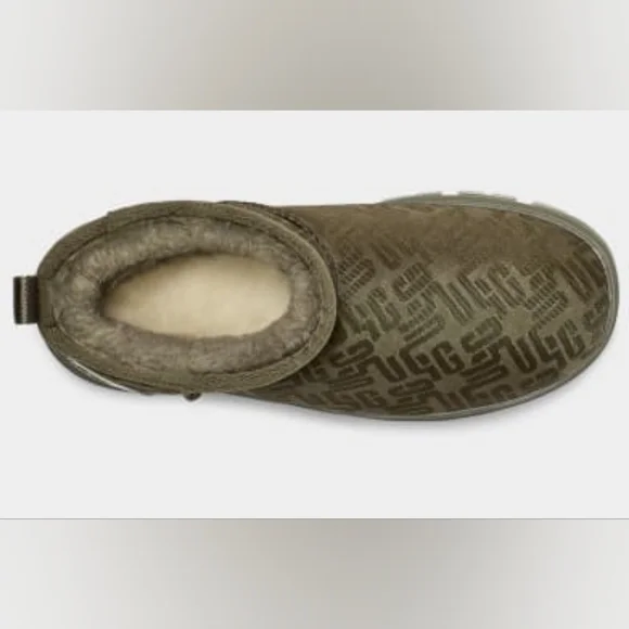 Ugg Classic Ultra Mini Monogram Burnt Olive Women's 7 - Picture 5 of 6